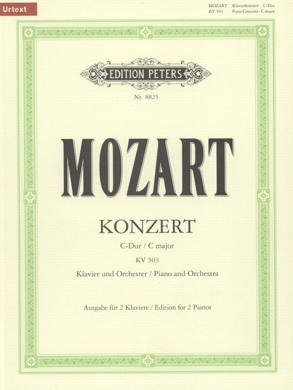 Concerto K 503 C for 2 Pianos 4 Hands by Wolfgang Amadeus Mozart, Edition Peters