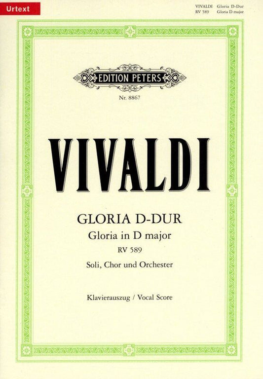 Vivaldi - Gloria in D Major RV 589 Vocal Score by Edition Peters