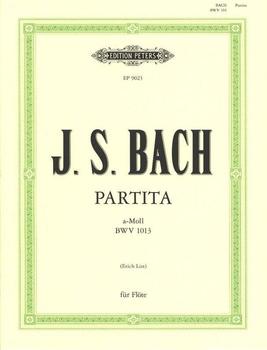 Bach Partita in A Minor BWV 1013 for Flute Solo Urtext Edition by Erich List