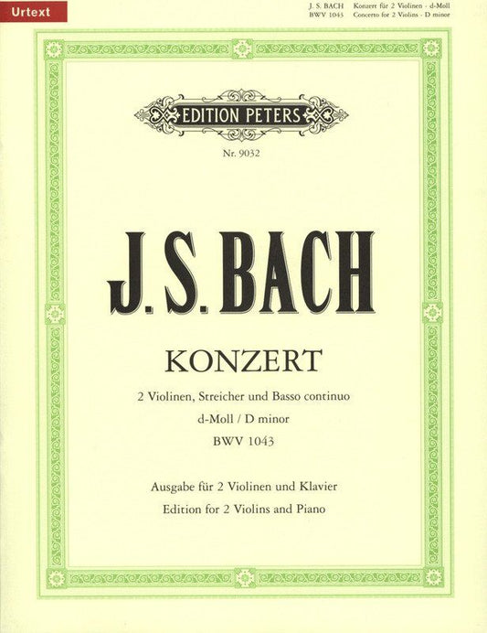 Bach - Concerto BWV 1043 D Minor for 2 Violins and Piano