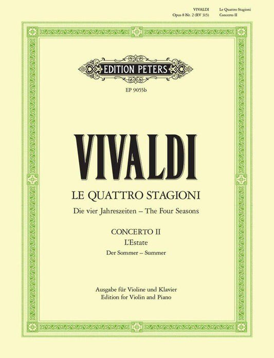 Vivaldi - Four Seasons Summer Concerto G Minor Op. 8 No. 2 for Violin