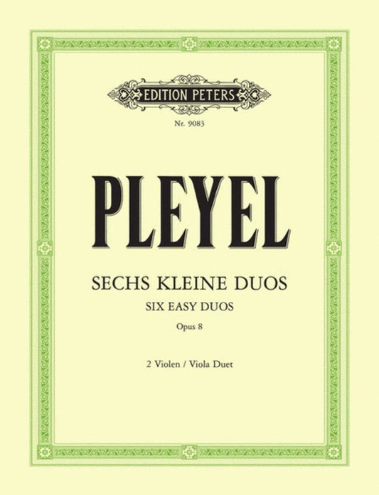 Playel - 6 Easy Duos Op 8 For 2 Violas Ed Matz (Softcover Book)