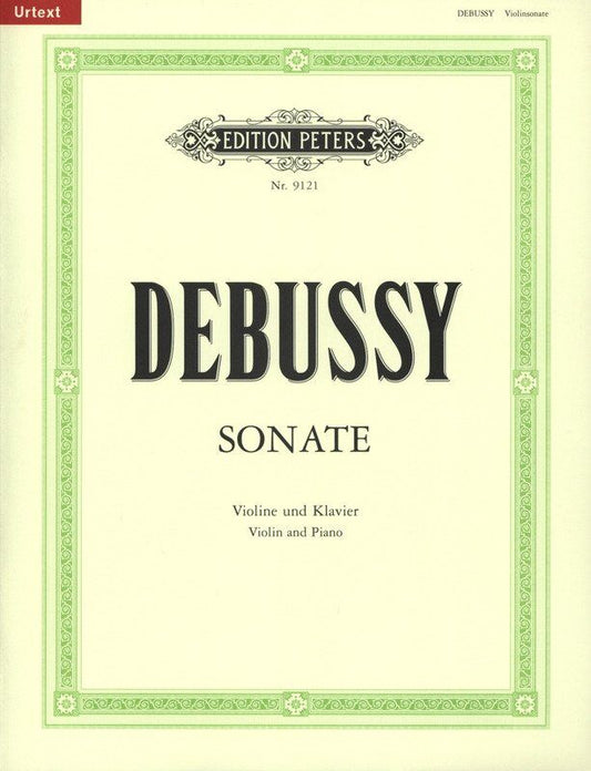 Debussy - Sonata in G Minor for Violin/Piano Urtext, Edition Peters, 1 Page