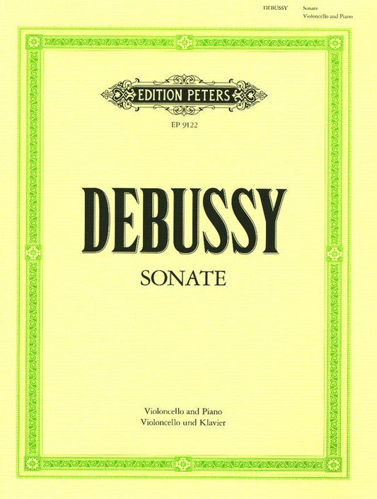 Sonata for Cello by Claude Debussy, Edition Peters, 1 Page