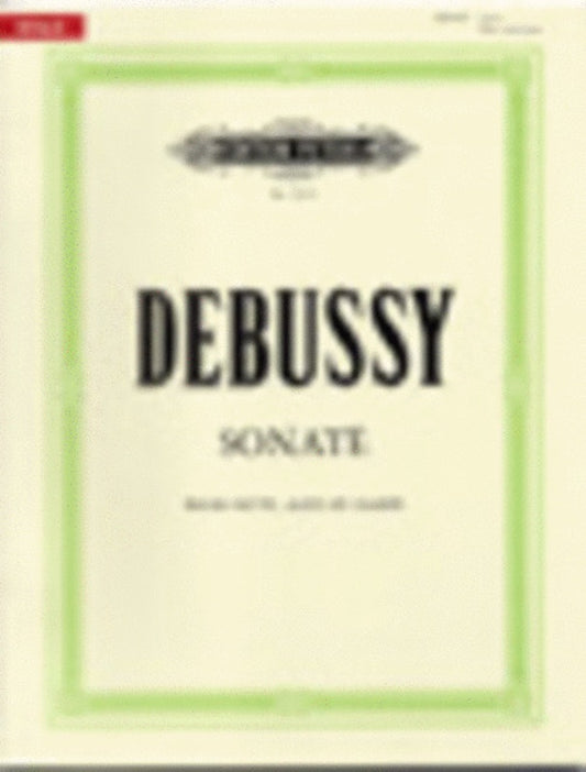 Debussy - Sonata Viola/Flute/Harp Score/Parts Urtext (Music Score/Parts) Book
