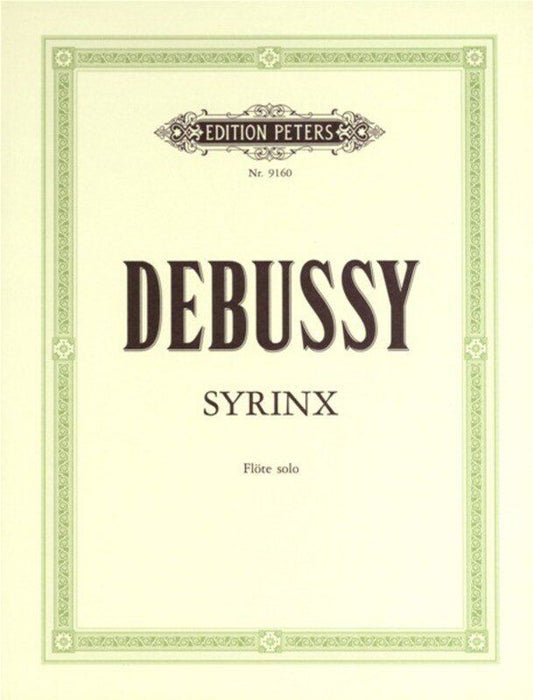 Debussy - Syrinx Flute Solo Urtext Edition Peters