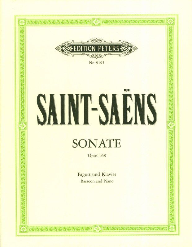Saint-Saens Sonata Op 168 for Bassoon and Piano, Edition Peters, 1 Page