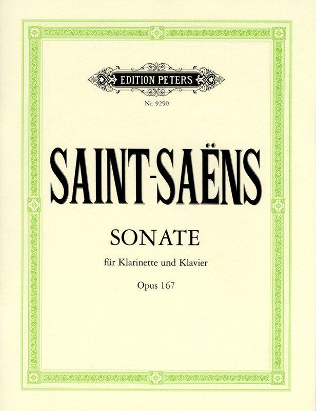 Saint-Saens Sonata Op. 167 for Clarinet and Piano Urtext Edition
