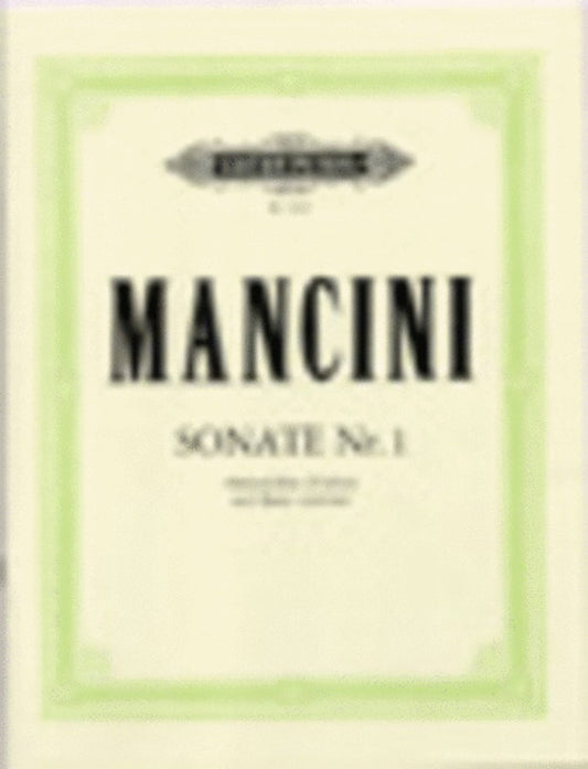 Sonata No 1 D Min Tre Rec/Piano Vc Ad Lib (Softcover Book)