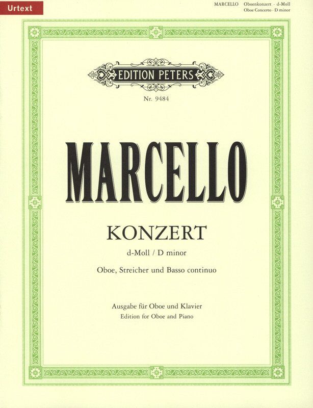 Marcello - Concerto D Minor for Oboe and Piano Urtext