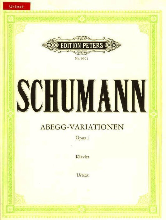 Abegg Variations Op 1 Urtext Ed Kohler (Softcover Book)