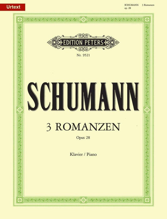 Schumann - 3 Romances Op 28 Piano Urtext (Softcover Book)