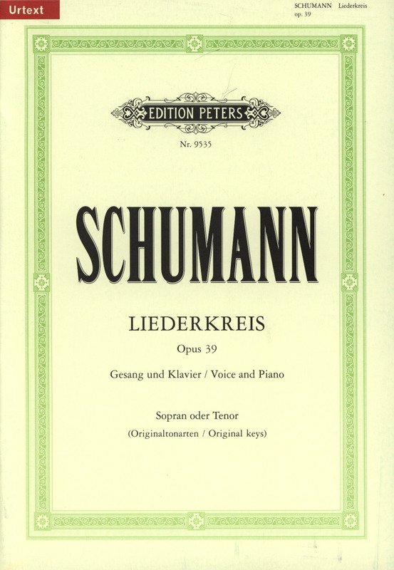 Schumann: Liederkreis, Op. 39 — High Voice (Edition Peters)