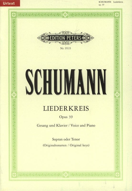 Schumann: Liederkreis, Op. 39 — High Voice (Edition Peters)
