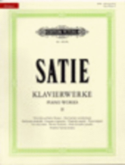 Satie - Piano Works Book 2 Urtext (Softcover Book)