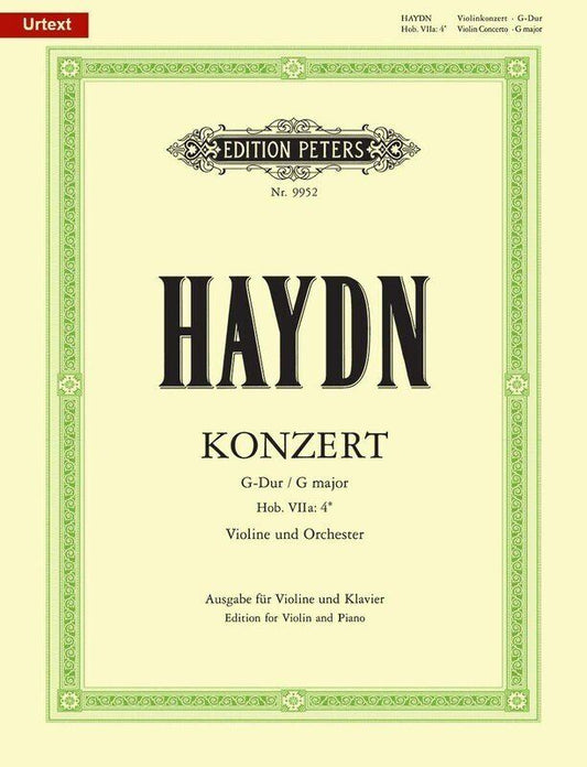 Haydn - Concerto No. 2 Hob. 7A No. 4 G Major for Violin and Piano