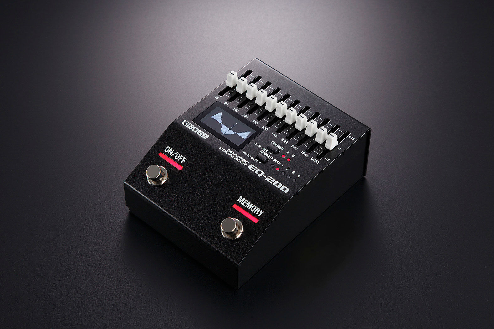 BOSS EQ-200 Graphic Equalizer - 200 Series Compact Pedal with Memory, Multi-Function Switches & Intuitive Controls — view 6
