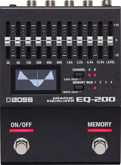 BOSS EQ-200 Graphic Equalizer - 200 Series Compact Pedal with Memory, Multi-Function Switches & Intuitive Controls — view 2
