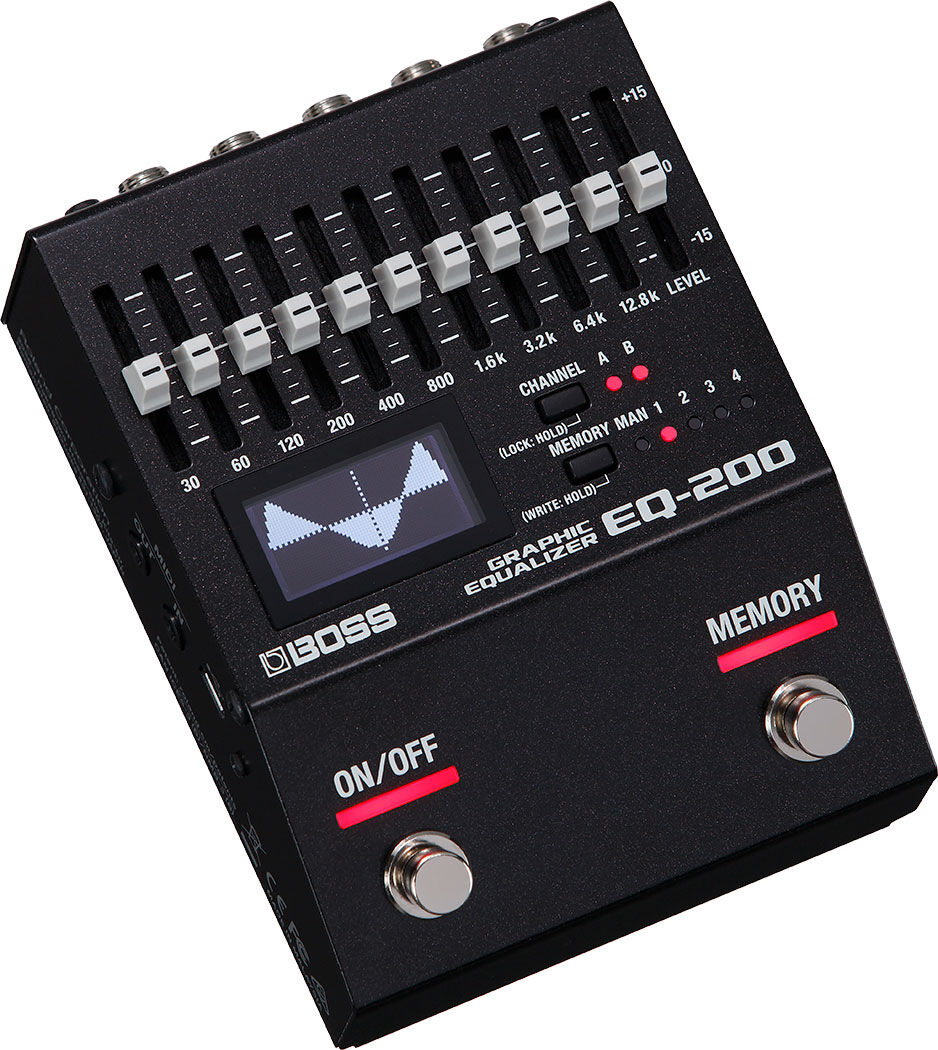 BOSS EQ-200 Graphic Equalizer - 200 Series Compact Pedal with Memory, Multi-Function Switches & Intuitive Controls — view 3