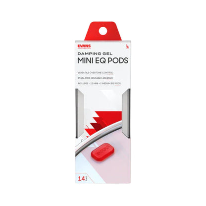 Evans EQ Pods Mini Damper Gels - 14-Pack with Storage Tin, Includes 2 Full-Size Pods, Teflon-Coated, Easy to Apply and Remove — view 3