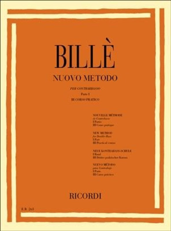 Bille - New Method For Double Bass Vol 3 Book