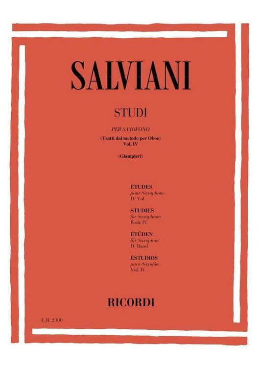 Studies For Saxophone Book 4 Book
