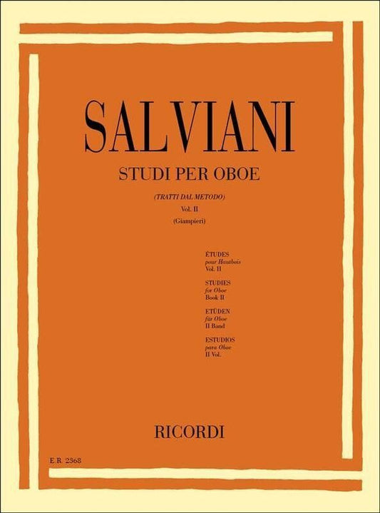 Salviani Studies for Oboe Vol 2 - Ricordi
