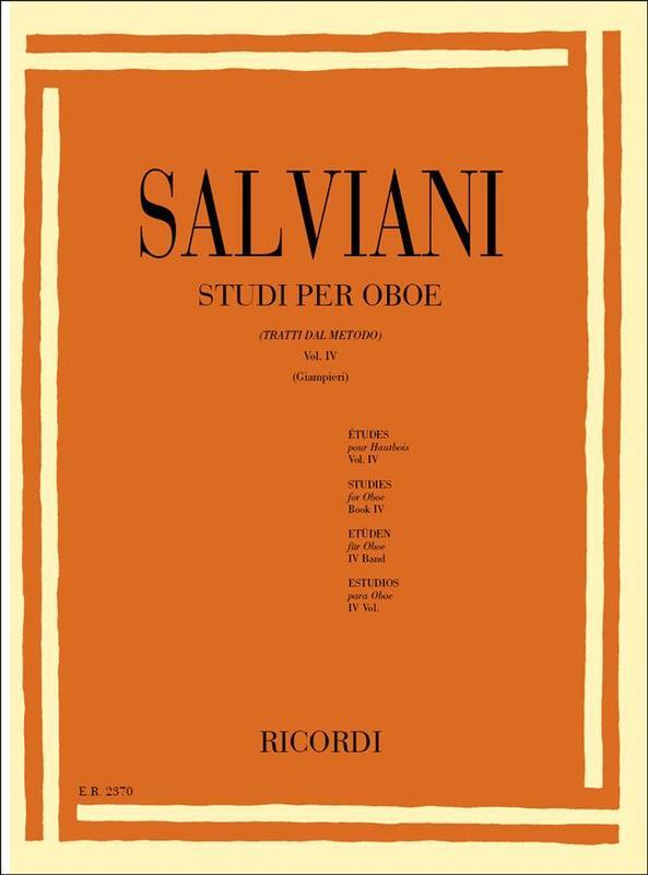 Salviani - Studies For Oboe Vol 4 (Softcover Book)