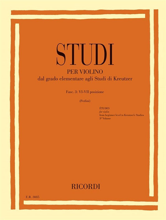 Studies For Violin Vol 3 Postions 6-7 Softcover Book (Violin)