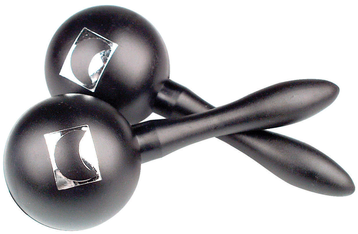 RHYTHM TECH - True Colours Fibre Maracas  Bright, 5 1/2" long, Pair, Black