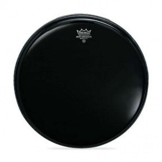 Remo ES-1018-00 Ambassador Bass Drum Head Skin 18 Inch Ebony 18"