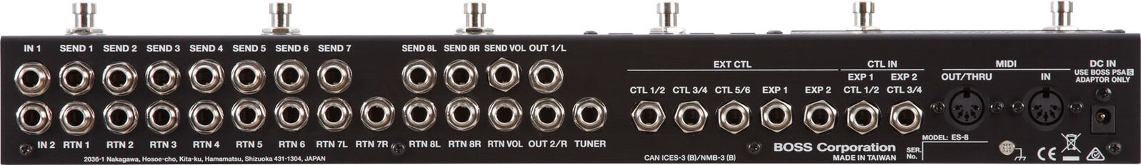 BOSS ES-8 Effects Switching System - Professional Guitar Pedalboard with Advanced Routing and MIDI Control — view 5