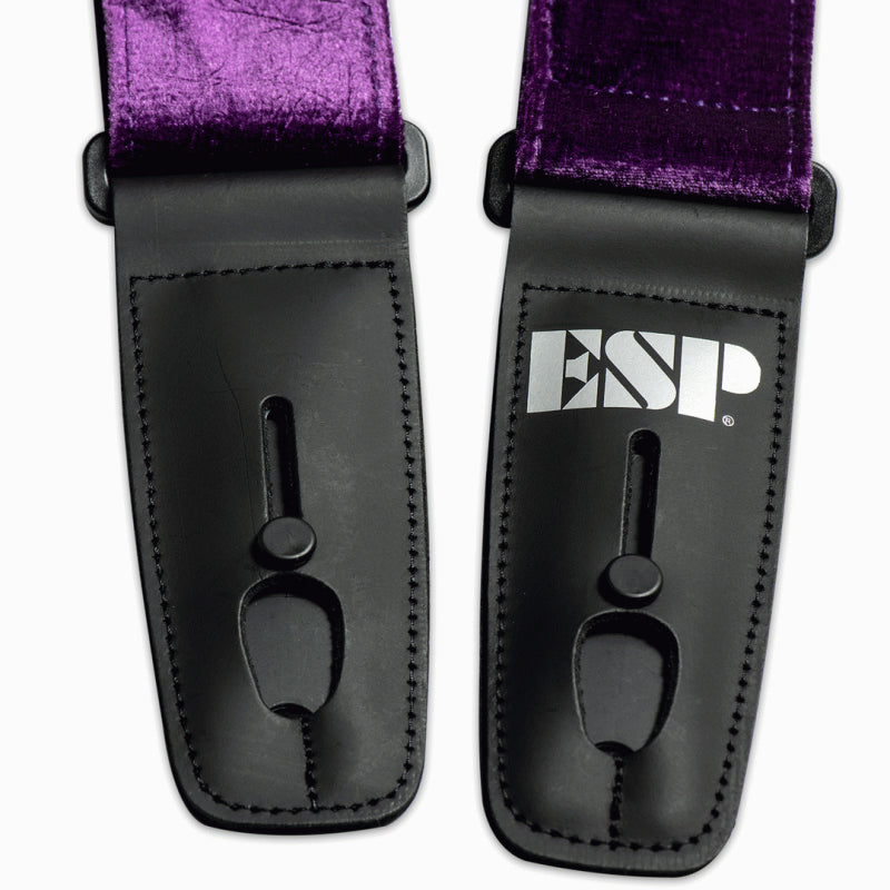 ESP Lock-It Strap 2" Crushed Velvet Purple with Locking System — view 2