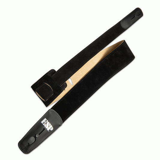 ESP Lock-It Strap 2.5" Suede Leather Black with Locking System