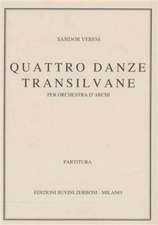 Transylvanian Dances 4 String Orchestra Score Book