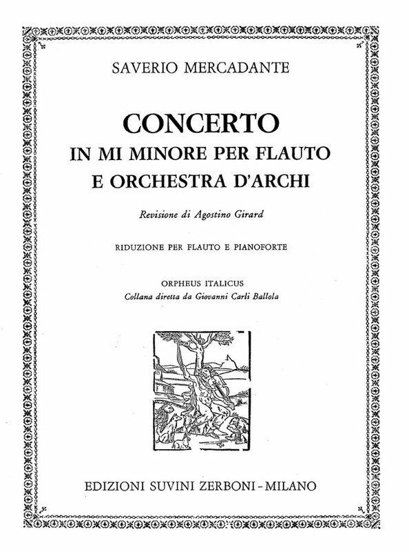 Mercadante Concerto in E Minor Op. 57 for Flute and Piano