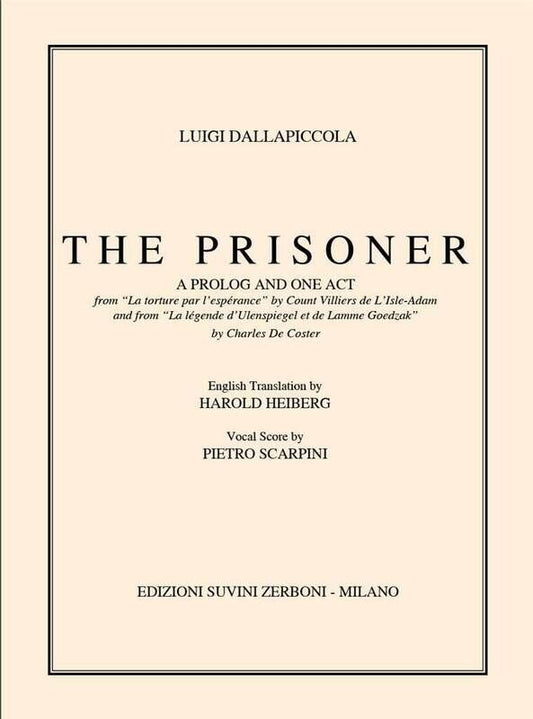 Dallapiccola - The Prisoner Vocal Score ITA/ENG