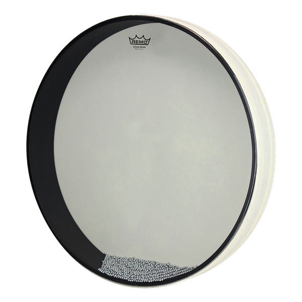 REMO PERCUSSION - 16 Inch Ocean Drum  Pre-tuned, Metal Beads, Plain Head