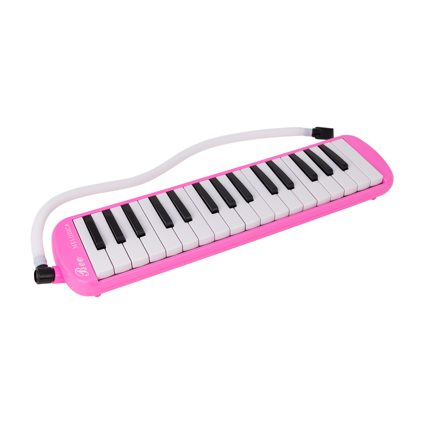 East Top 32-Key Professional Mouth Melodica with Bag, Short Mouthpiece, and Soft Tube - Magenta
