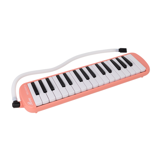 East Top 32-Key Pink Melodica with Mouthpiece and Soft Tube, Portable with Bag