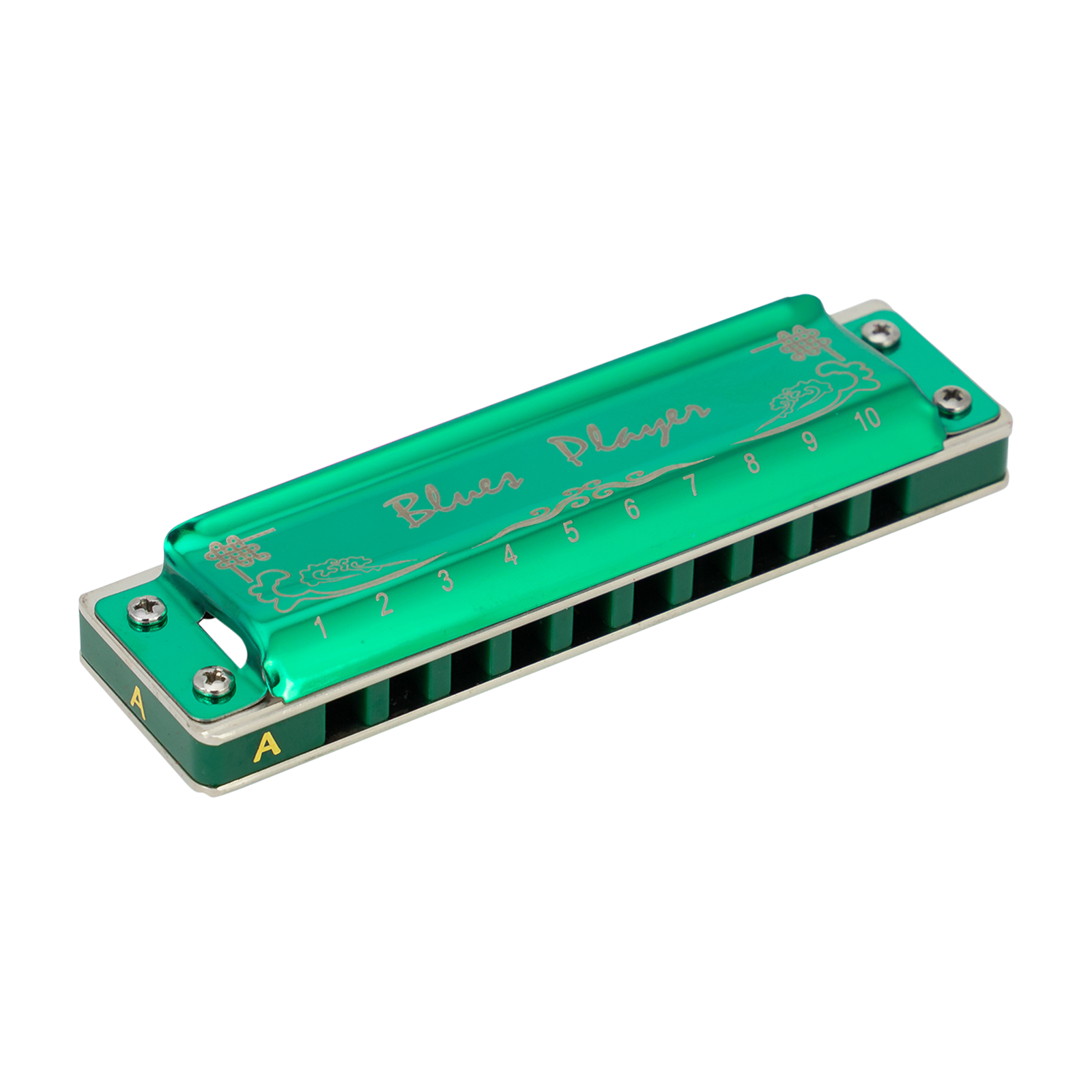 East Top PRO20 10 Hole Harmonica in A with Brass Reed Plate and Stainless Steel Cover
