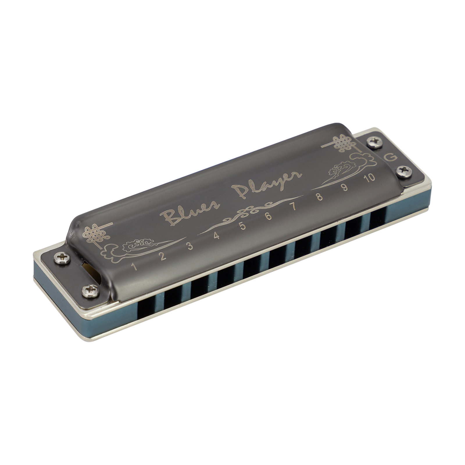 East Top PRO20AL 10 Hole Harmonica A - Blues Player with Aluminium Comb, Phosphor Bronze Reeds, Compact Design, Gift Ready