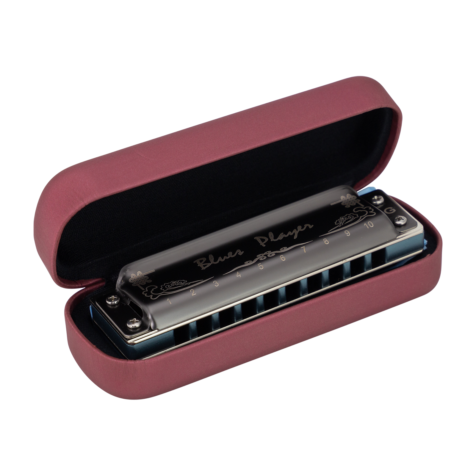 East Top PRO20AL 10 Hole Harmonica A - Blues Player with Aluminium Comb, Phosphor Bronze Reeds, Compact Design, Gift Ready — view 2