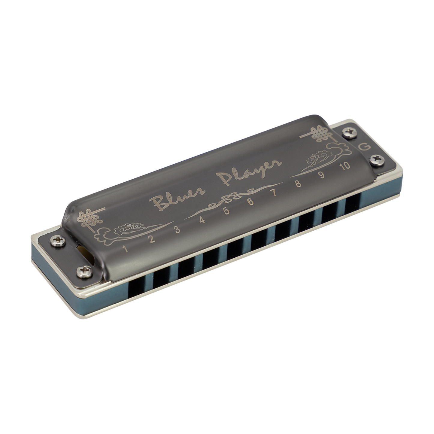 East Top PRO20AL 10 Hole Blues Harmonica A with Aluminium Comb and Brass Reed Plate