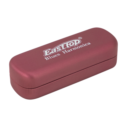 East Top PRO20AL 10 Hole Blues Harmonica in G with Aluminium Comb and Protective Case — view 3