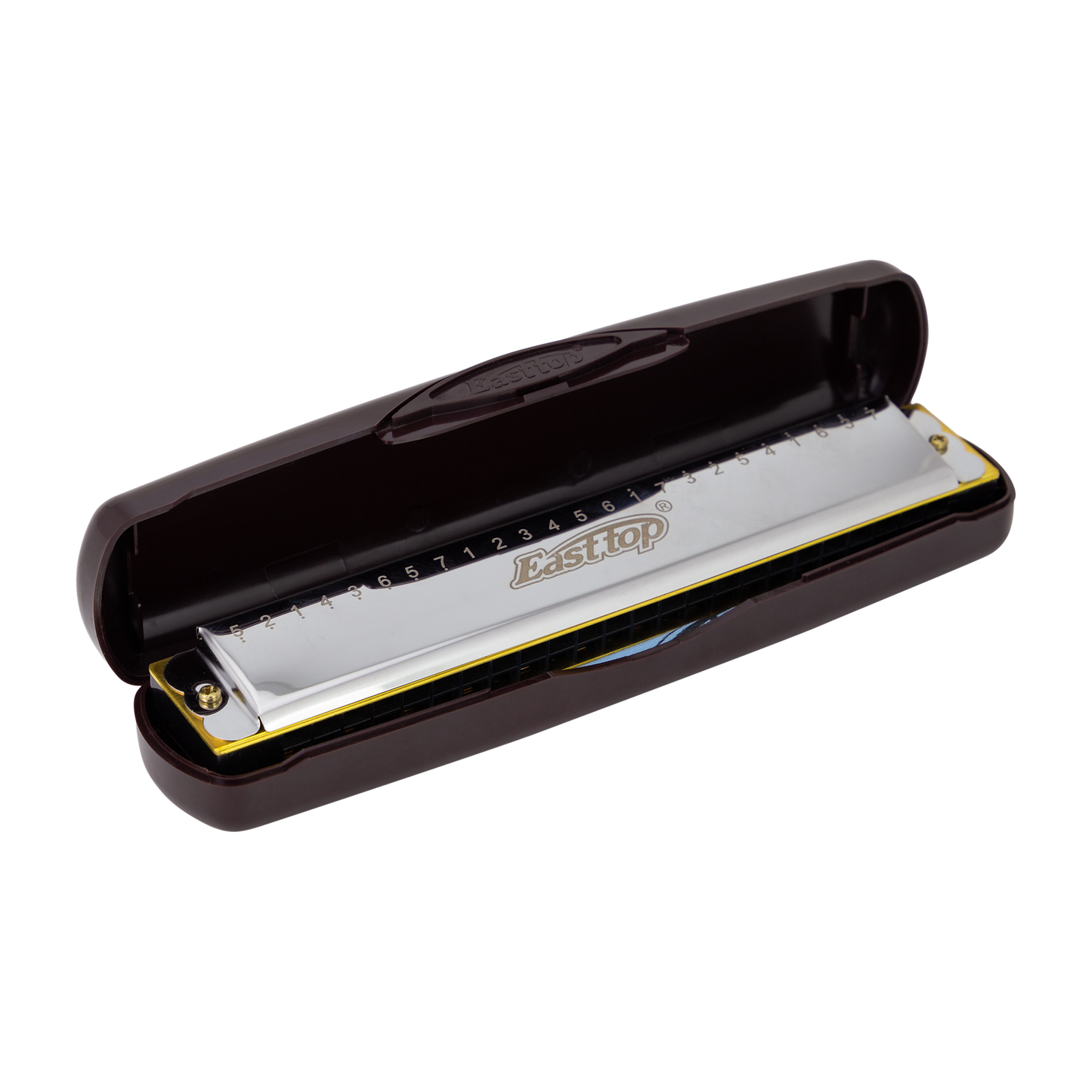 East Top 24 Hole Accent Tremolo Harmonica with Plastic Comb and Phosphor Bronze Reed — view 3