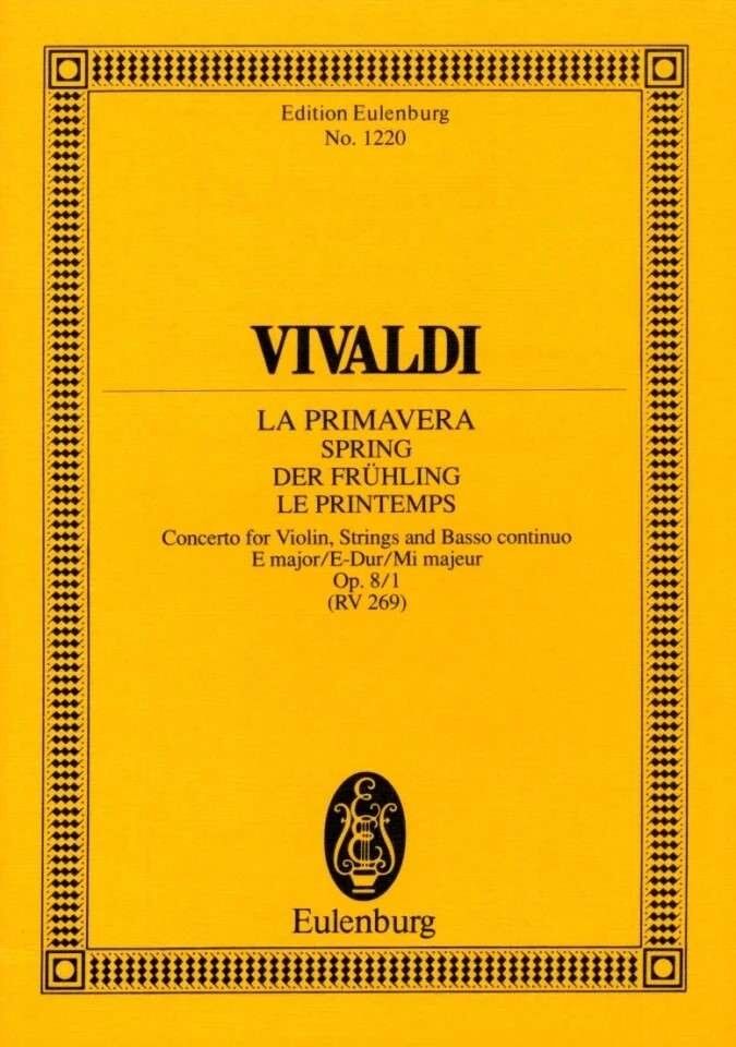 Vivaldi - Four Seasons Op. 8/1 RV 269 / PV 241 Study Score, Eulenburg, 35 Pages