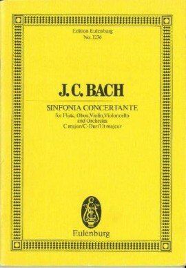 JC Bach - Sinfonia Concertante C Major Study Score, Eulenburg, 56 Pages