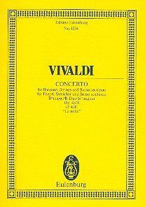 Vivaldi - Concerto Bb Major Op. 45/8 RV 501 Study Score by Eulenburg, 24 Pages