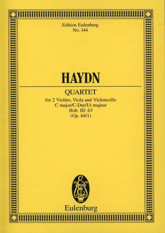 Haydn String Quartet C Major Op. 64/1 Hob. III: 65 Study Score - Eulenburg